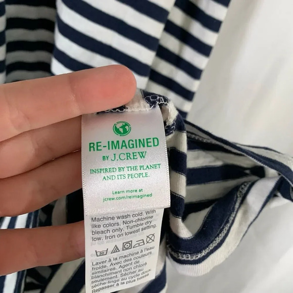 J. Crew Dress Women's Medium Black White Striped Sleeveless Round Neck - Picture 4 of 7